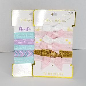 Bride hair tie elastic wedding 12 pack new
